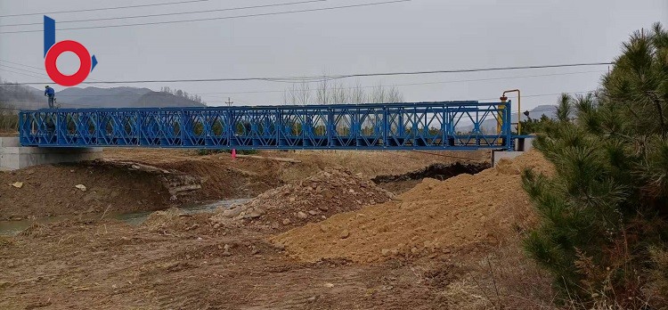 陕西延安富县直罗镇 200型下承式双排单层加强贝雷桥